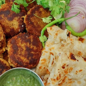 Beef Kebab with Paratha